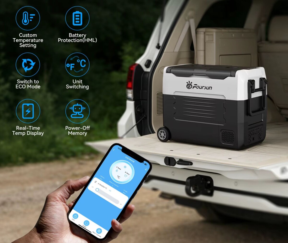 Hordozható okos hűtő 