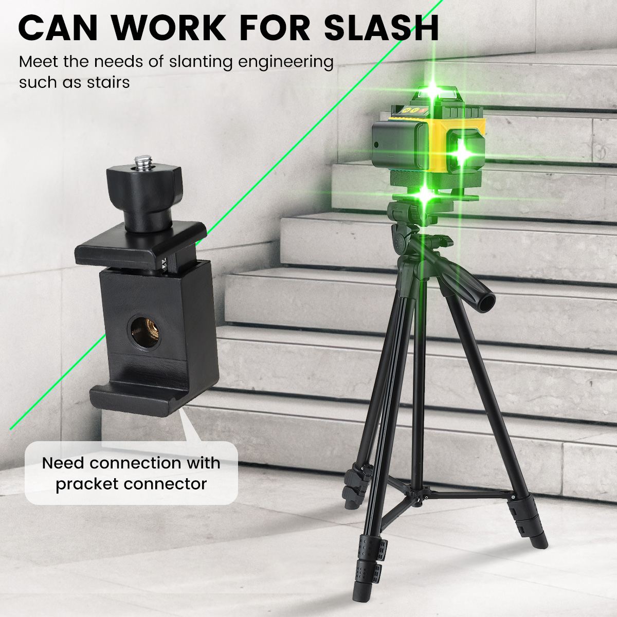 MUSTOOL 4D 16 Line Laser Level állványra tehető