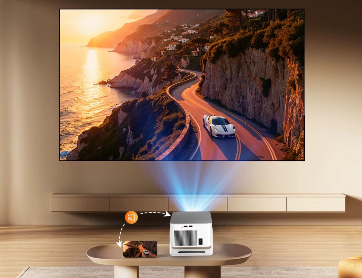 Magcubic HY350 Max telefon és tabletek kijelzőjének kivetítése