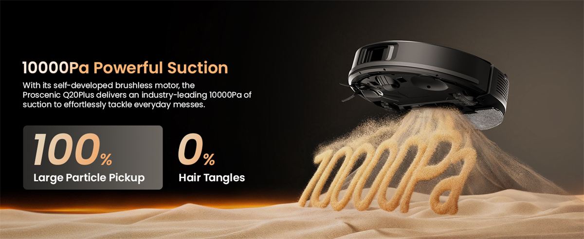 Proscenic Q20 Plus 10 000 Pa szívóerő