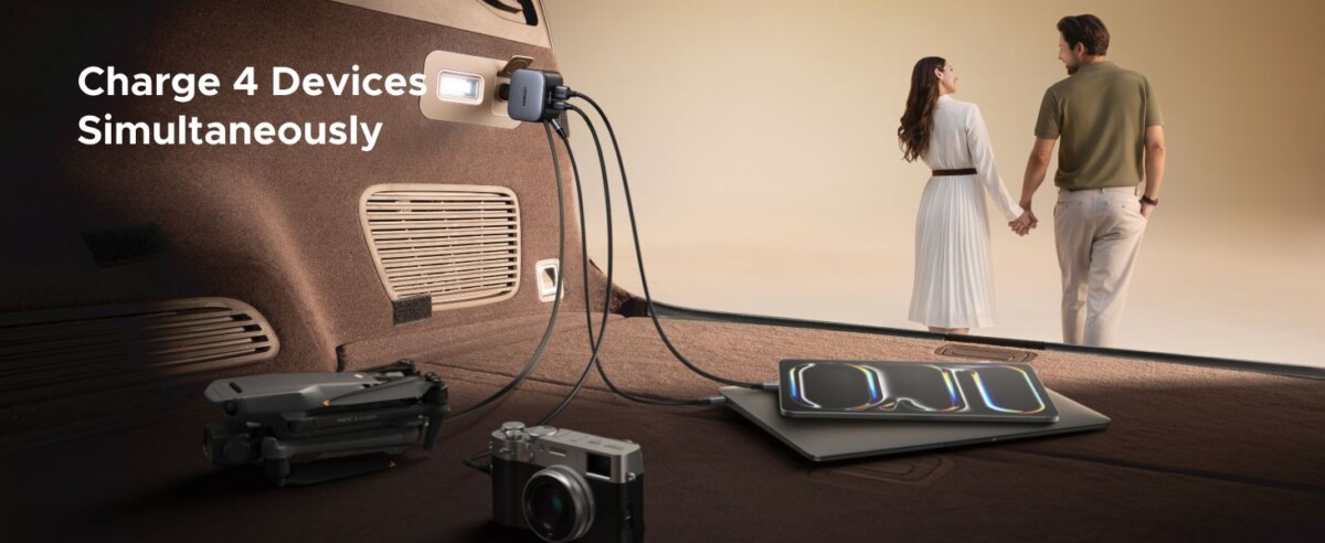 UGREEN 145W autós töltő 4 eszközhöz