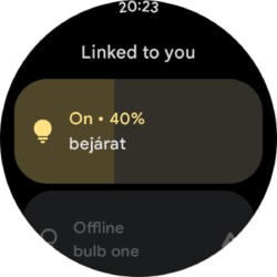 Wear OS okosotthon vezérlés fényerő
