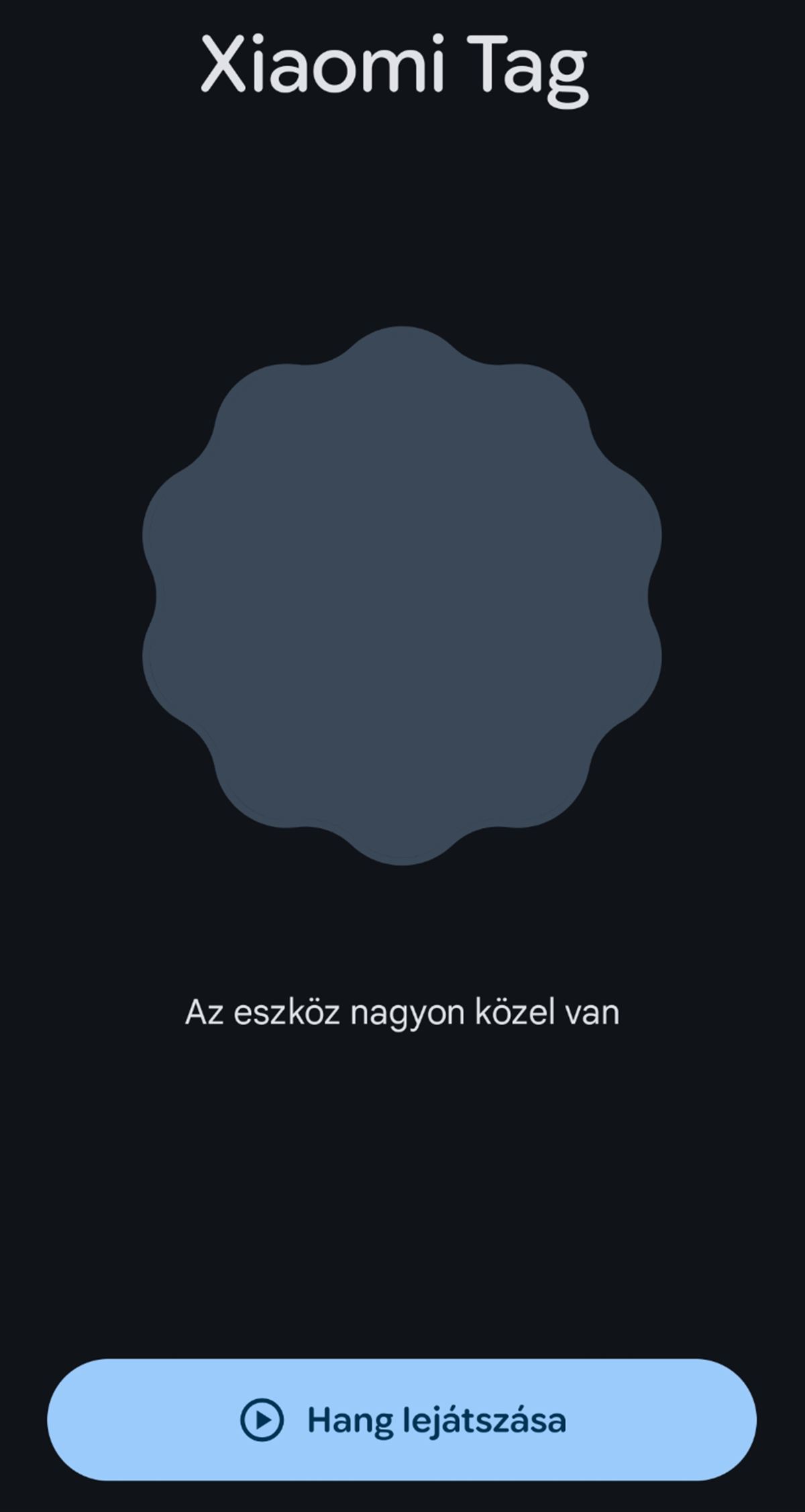 Xiaomi Tag közelségi érzékelés