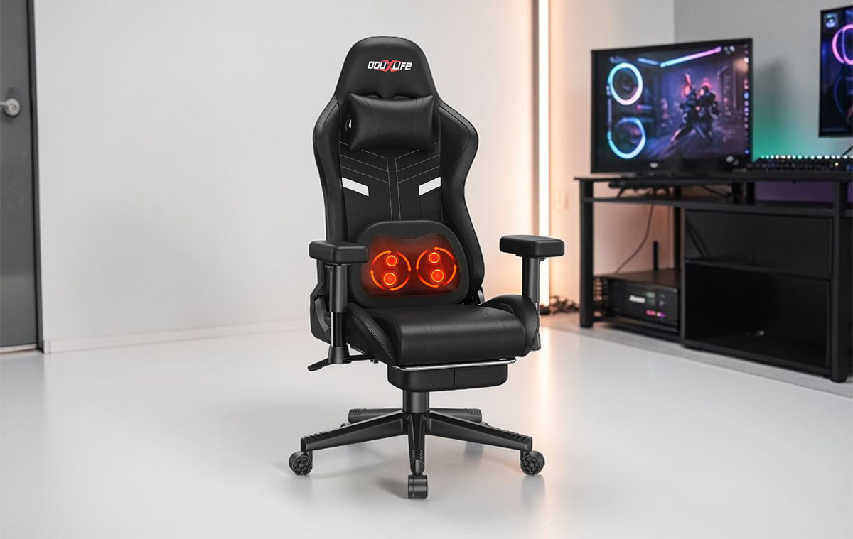 A Douxlife GC-RC03 nem csak egy kényelmes forgószék, hanem valódi masszázsszék is