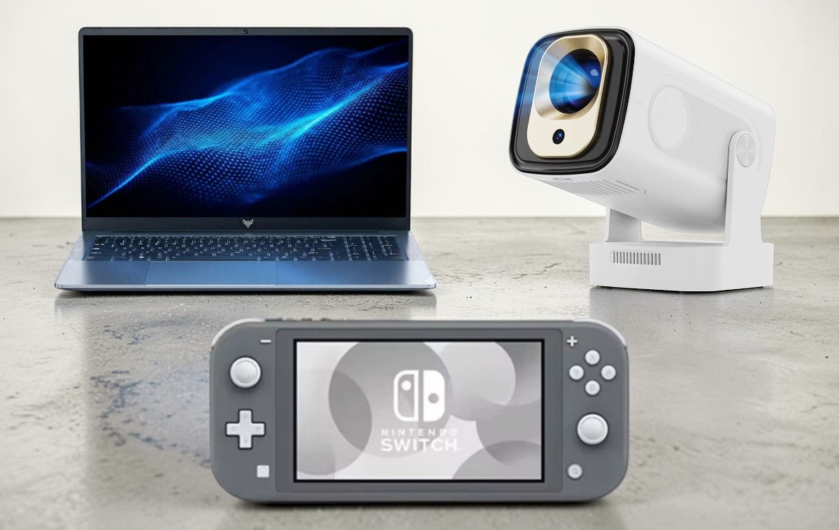 A projektor filmezéshez szinte ingyen és az ultraolcsó, erős laptop meg a Nintendo