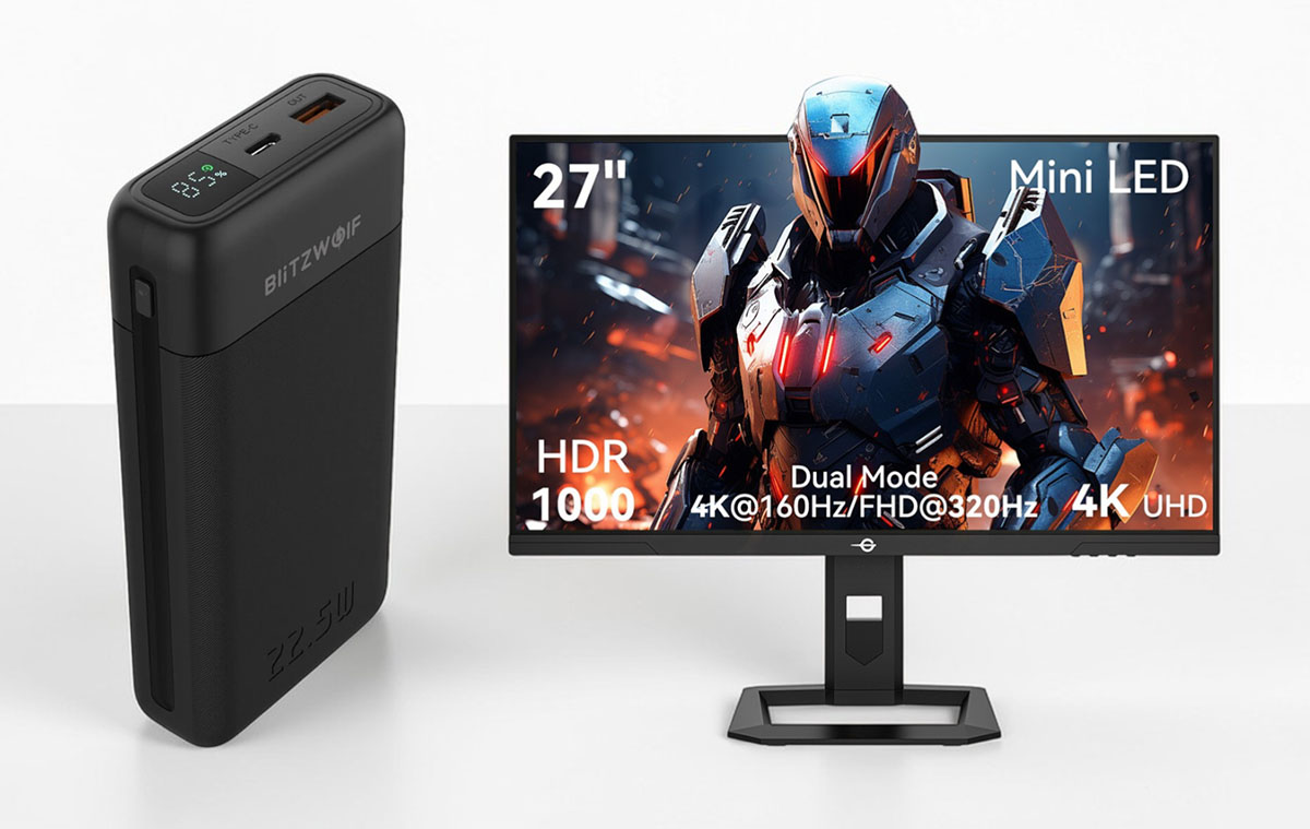 Brutál jó, nagyon olcsó 4K mini LED monitor és egy 20000mAh power bank