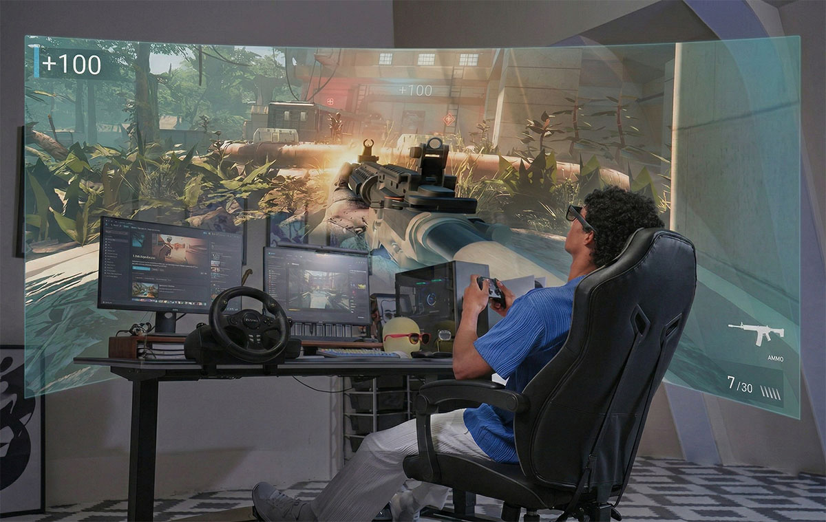 Három méteres kép bárhol filmekhez, játékokhoz és videókhoz az XREAL Air 2 AR szemüveggel