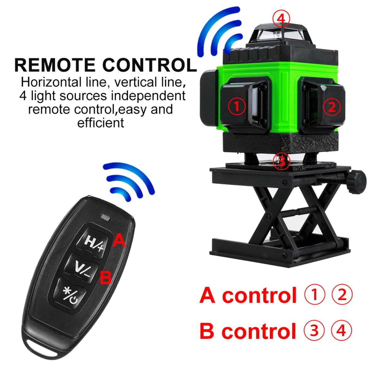 16 vonalas lézer szintező távirányító