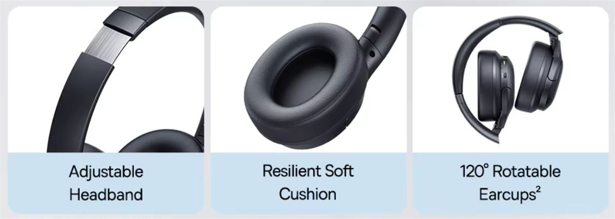 Baseus BH1 Lite bluetooth fejhallgató Összecsukható, állítható a mérete