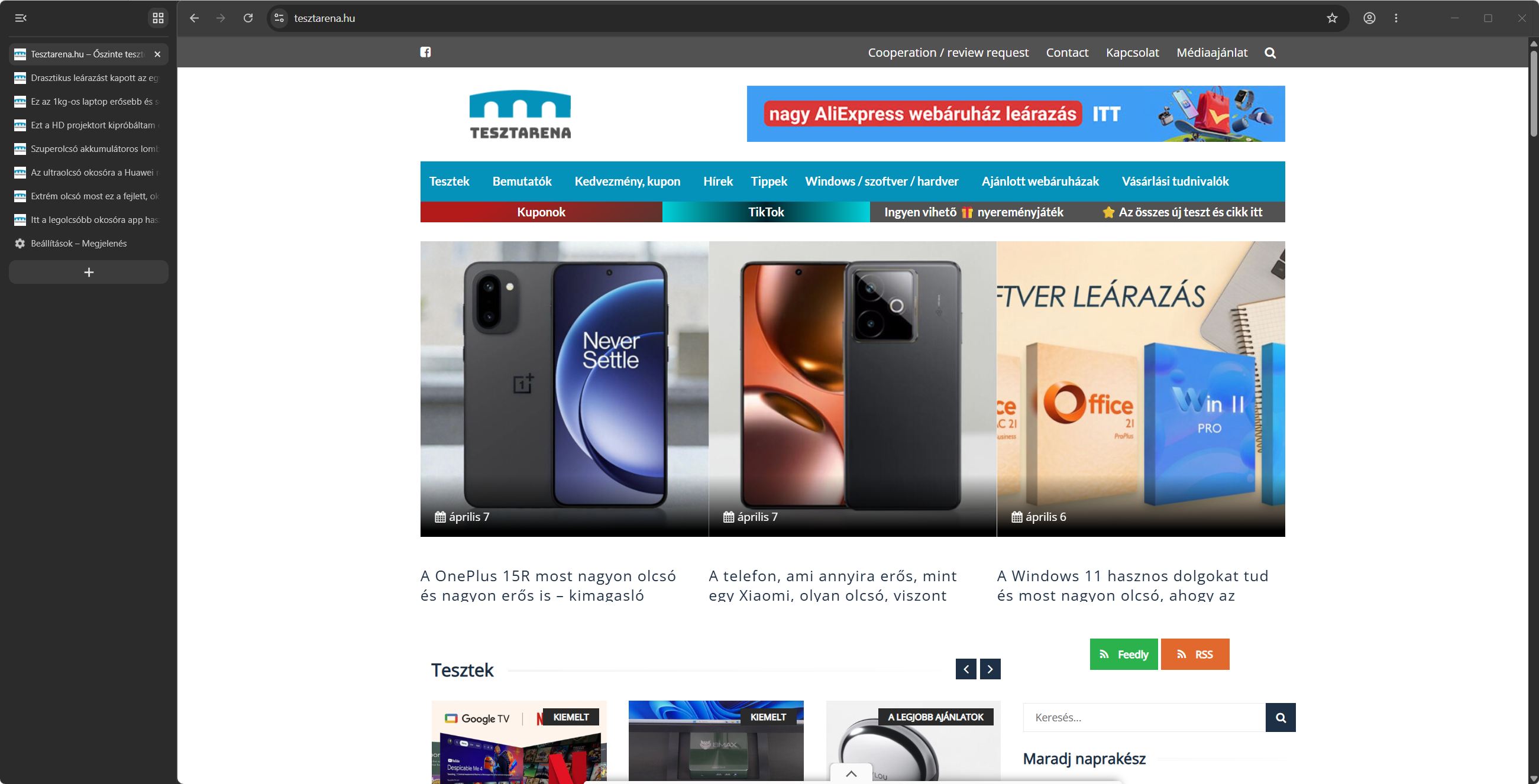 Chrome böngészőben függőleges lapok