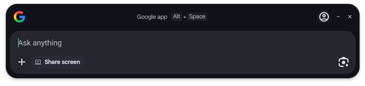 Google app for desktop