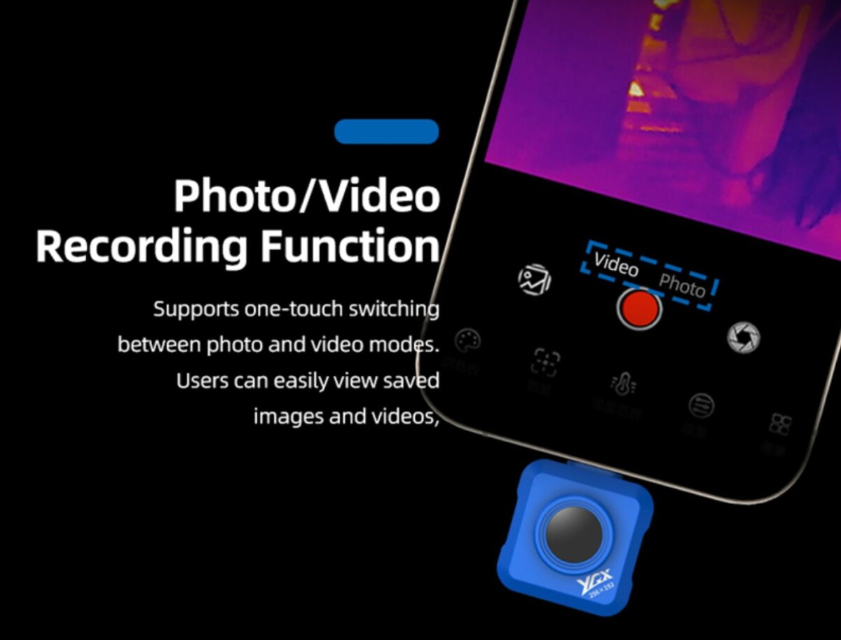 Hőkamera kép és videó felvétellel