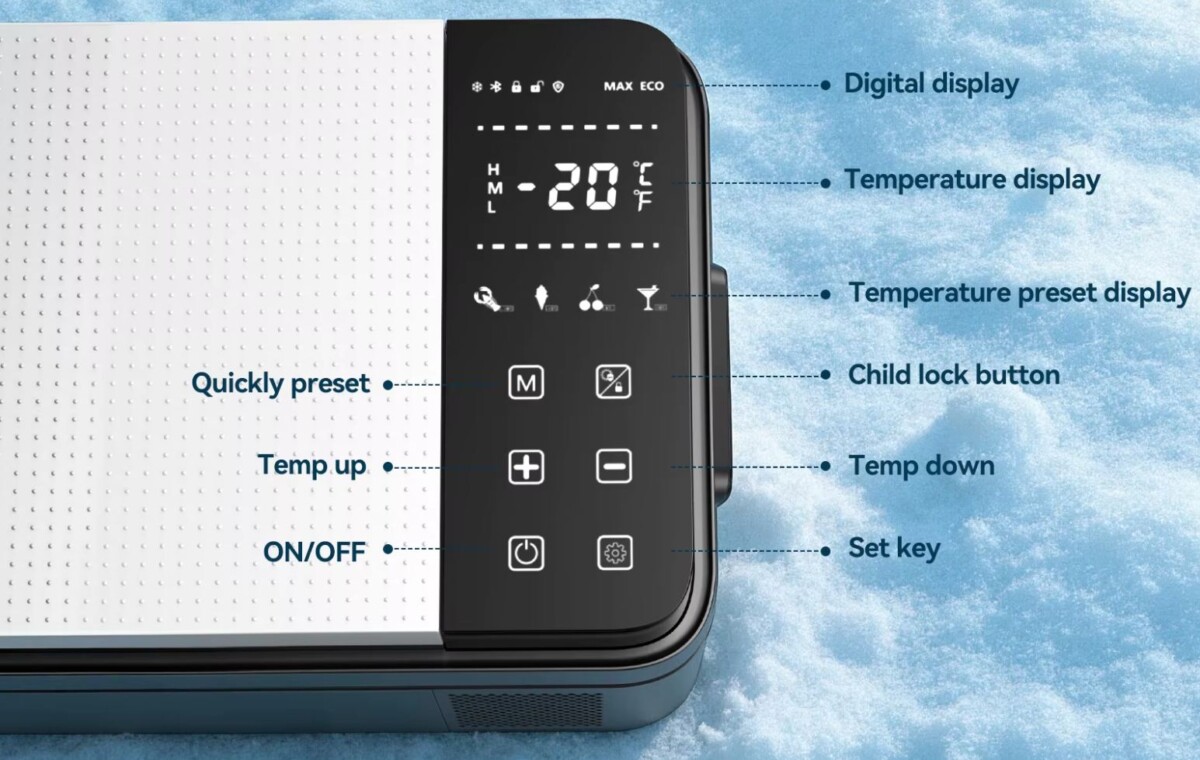 Hordozható hűtő 55 literes