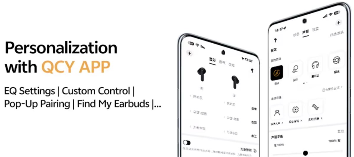 QCY Buds - a gombok funkciói is módosíthatók