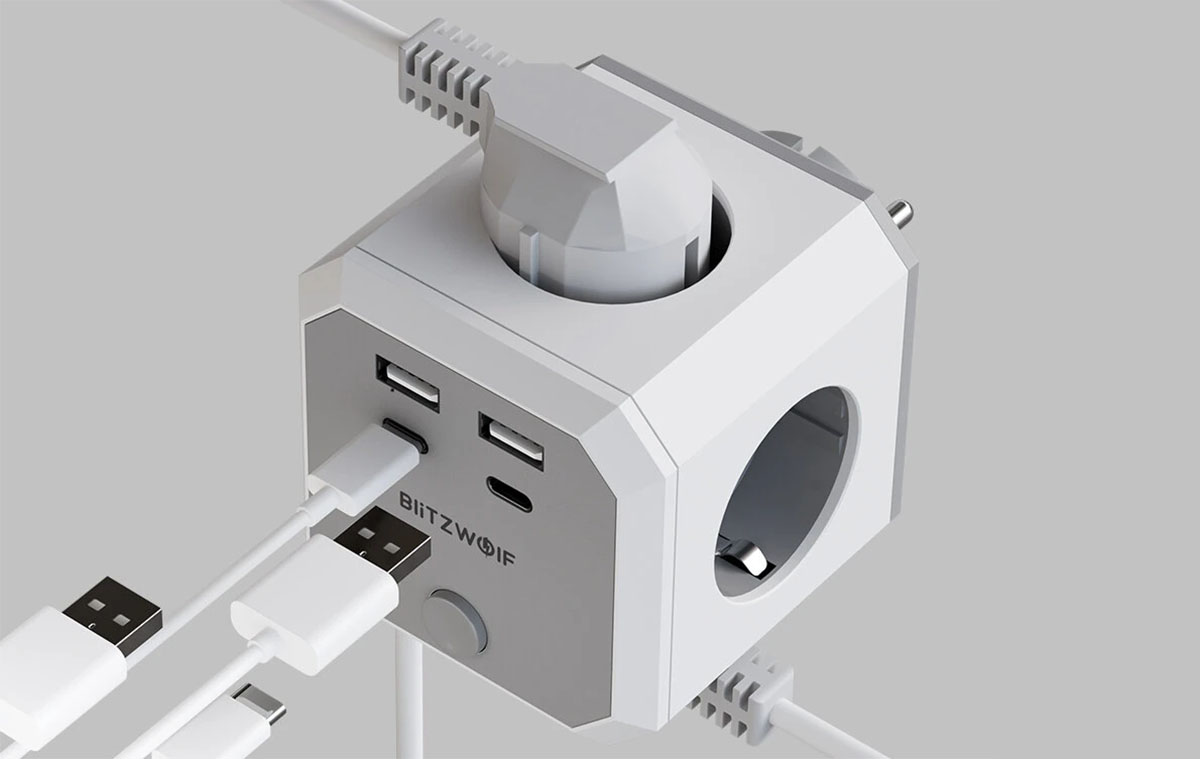 BlitzWolf BW-EC2, vagyis egy konnektorból négy, USB töltéssel kiegészítve, olcsón