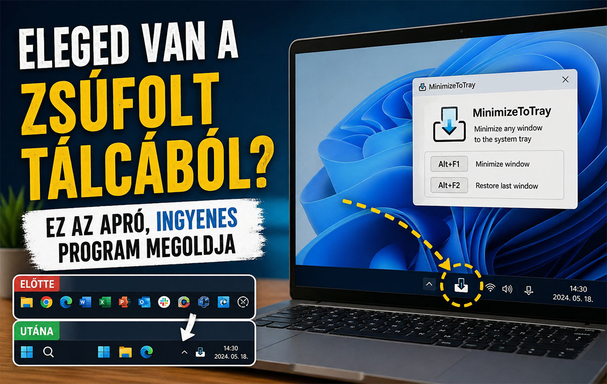 Eleged van a zsúfolt tálcából? Ez az apró, ingyenes program megoldja