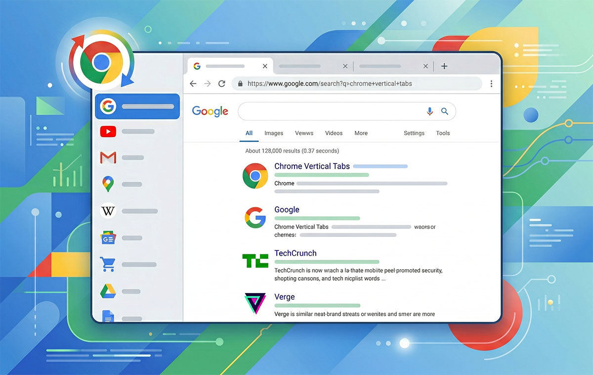 Így használhatsz függőleges lapokat a Chrome böngészőben