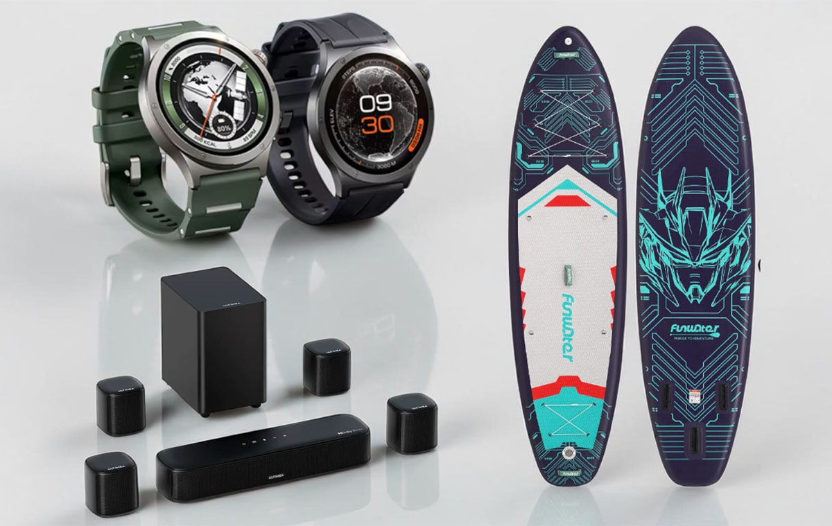 Itt a OnePlus Watch 4 okosóra és egy SUP, meg egy TV hangrendszer