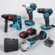 Komplett akkus szerszámkészlet sok feladatra - fúró, csavarozó, flex, véső