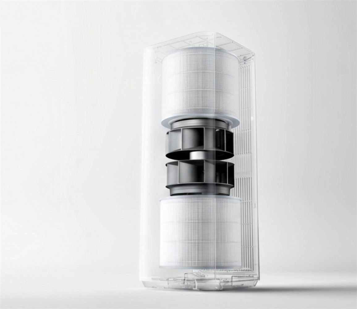 Xiaomi Mijia Air Purifier 6 dupla szűrőrendszer és a dupla ventilátoros