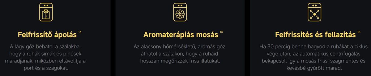 Xiaomi Mijia Front Load Washer Dryer Pro 9 mosási programok