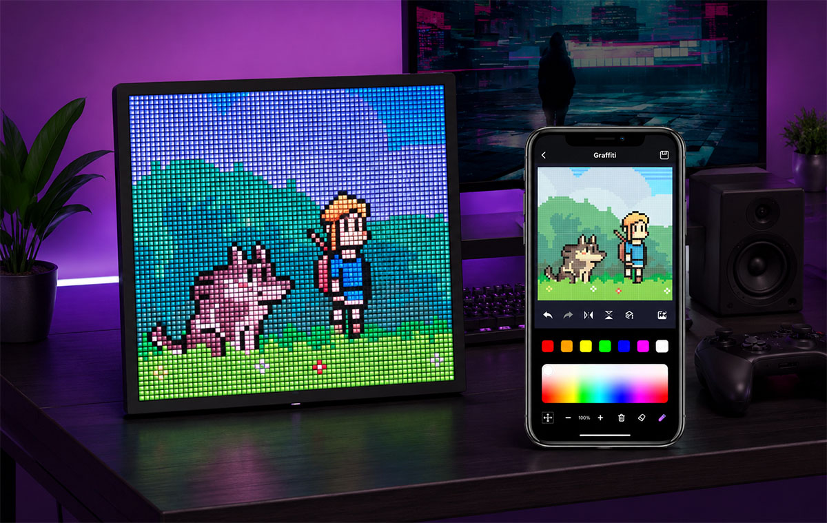 Ez a pixel kijelző brutál menővé teszi az asztalod
