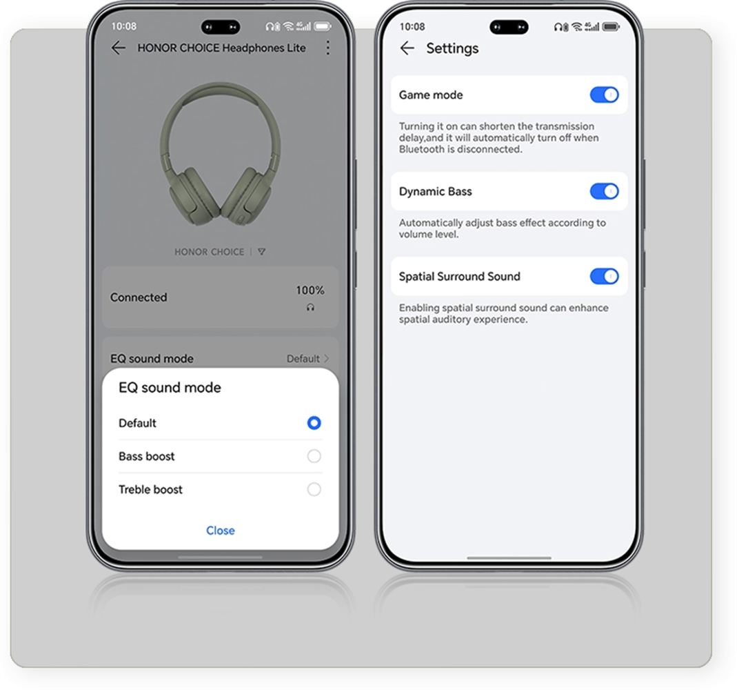 HONOR CHOICE VZ Sport Mate Headphones Lite app