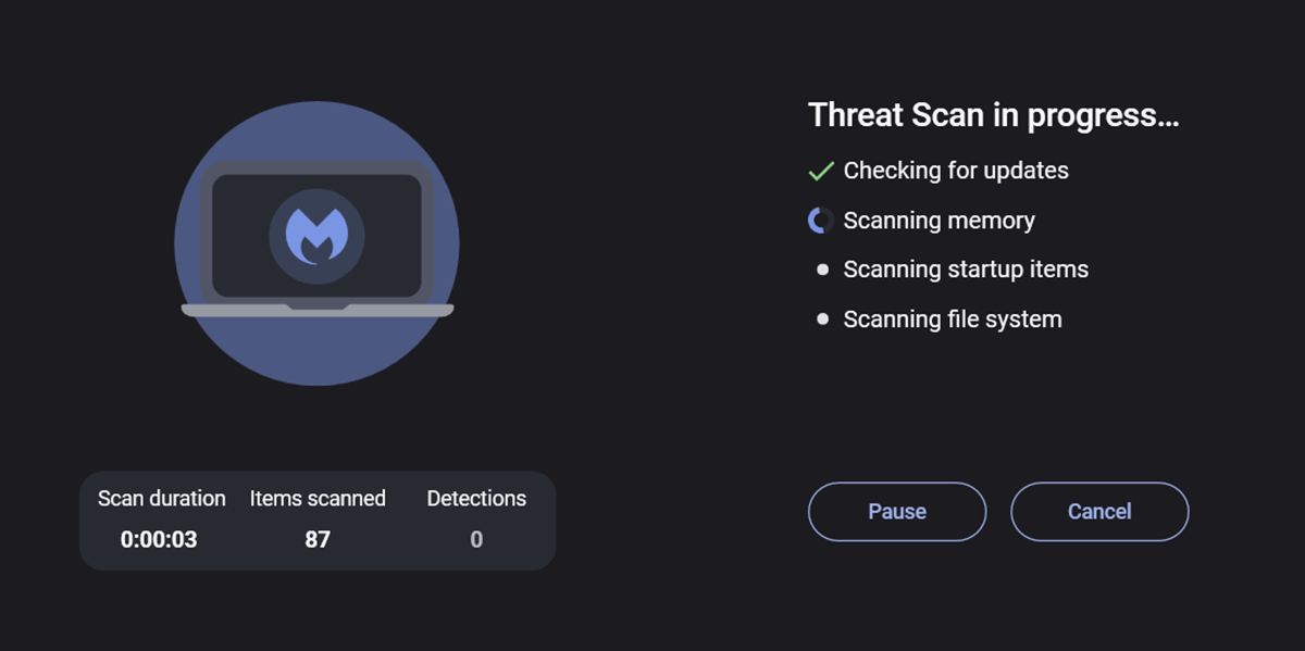 Malwarebytes ellenőrzés