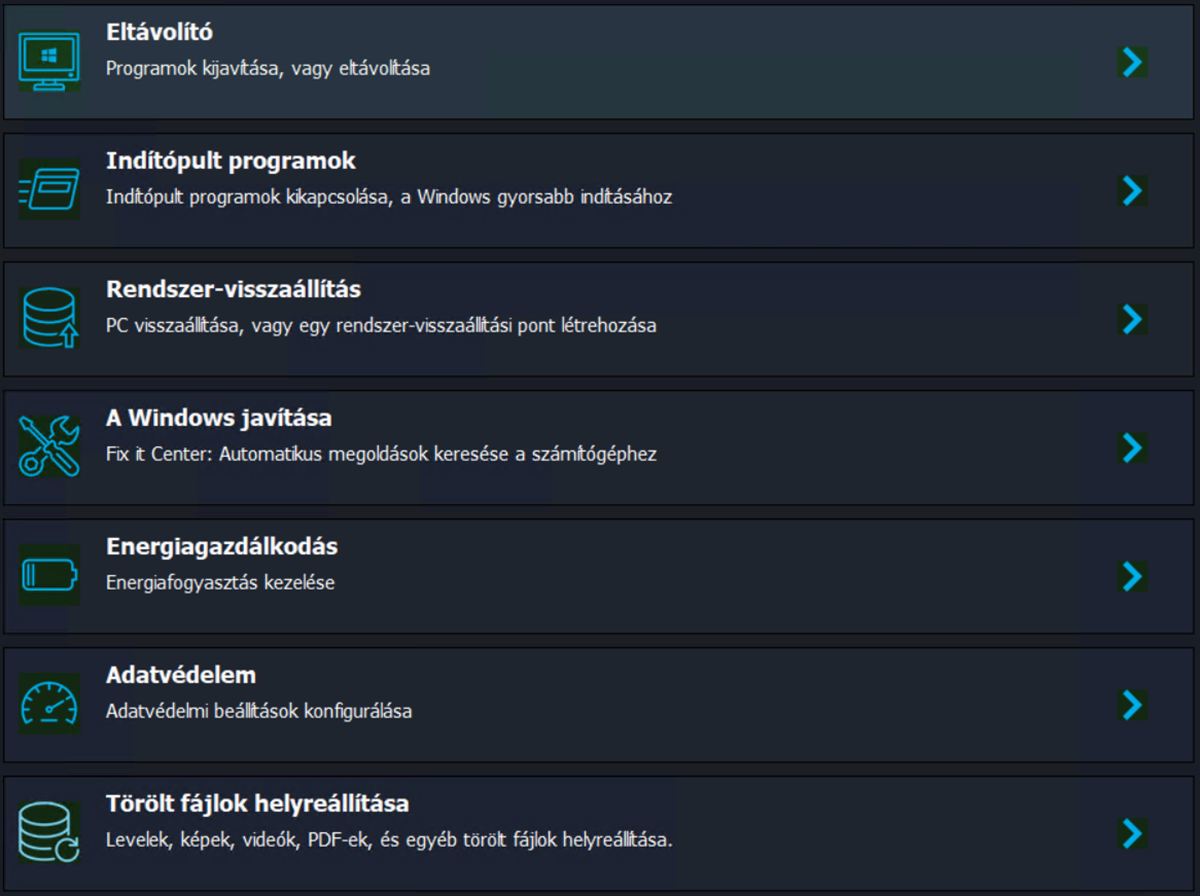 TweakPower Windows beállító program