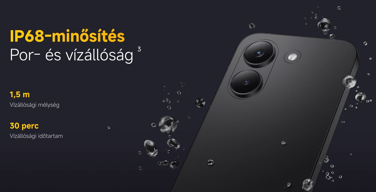 Xiaomi IP68 vízállóság