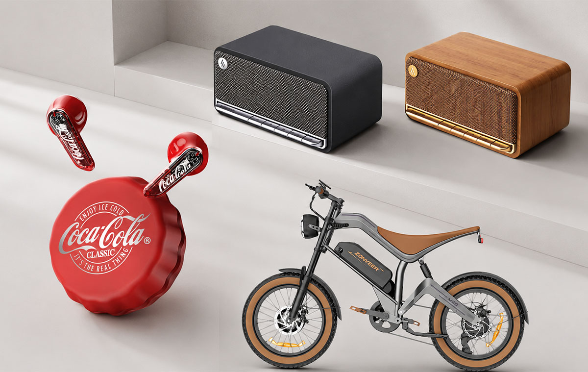 A Coca-Cola fülhallgató, az elegáns bluetooth hangszóró és az e-bike, ami már motor