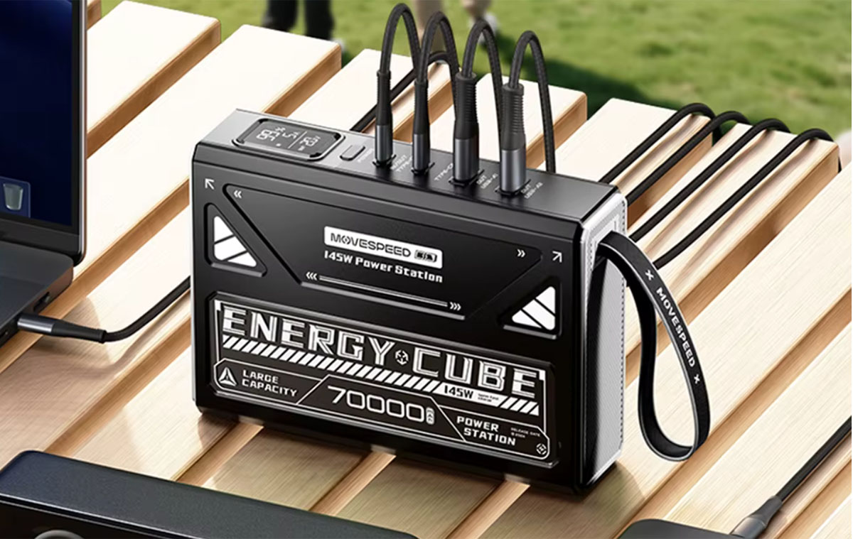 A világvége power bank 70 000 mAh kapacitással, 140 W-os töltéssel