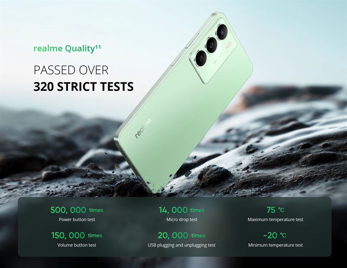 realme 14X strapabíró telefon