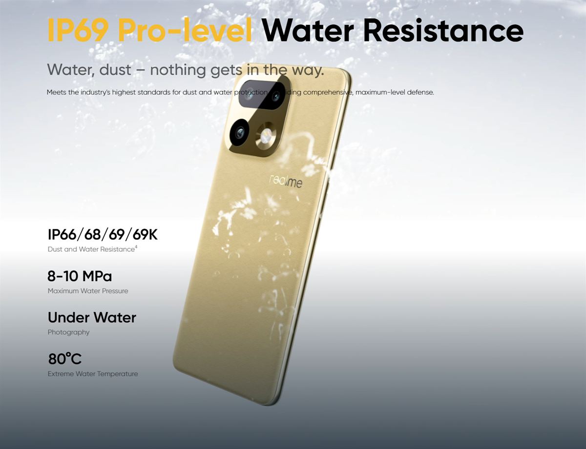 realme 16 Pro+ víz alatti kamerák
