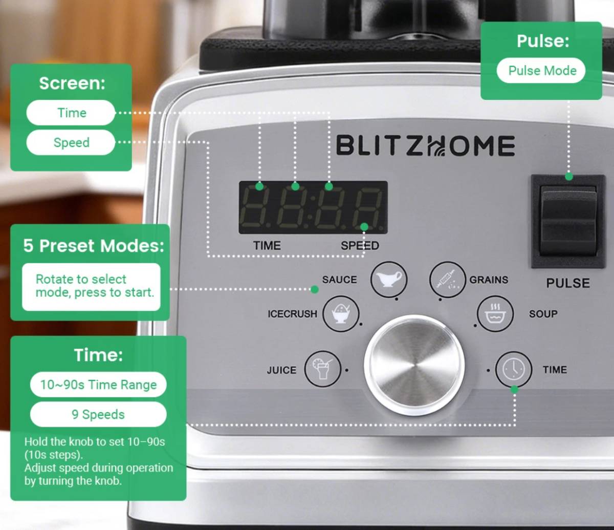 BlitzHome BH-228C kijelző