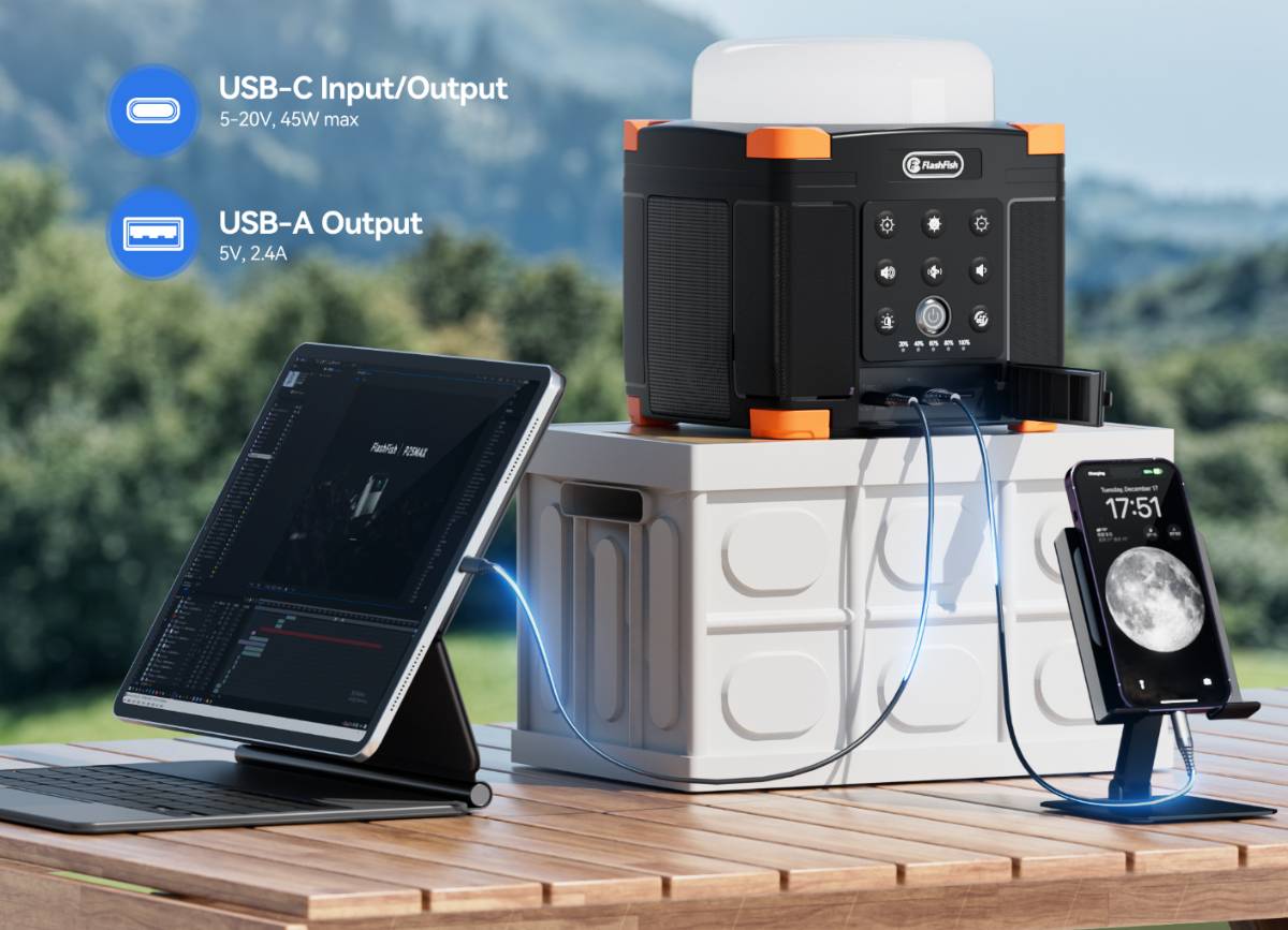 FlashFish FL9-A power bank telefont és tabletet tölt