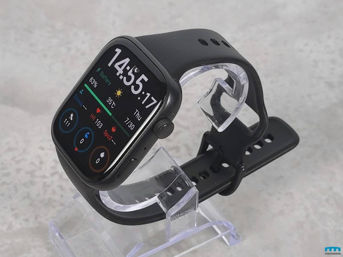 HONOR Watch X5i okosóra állványon, oldal nézetben