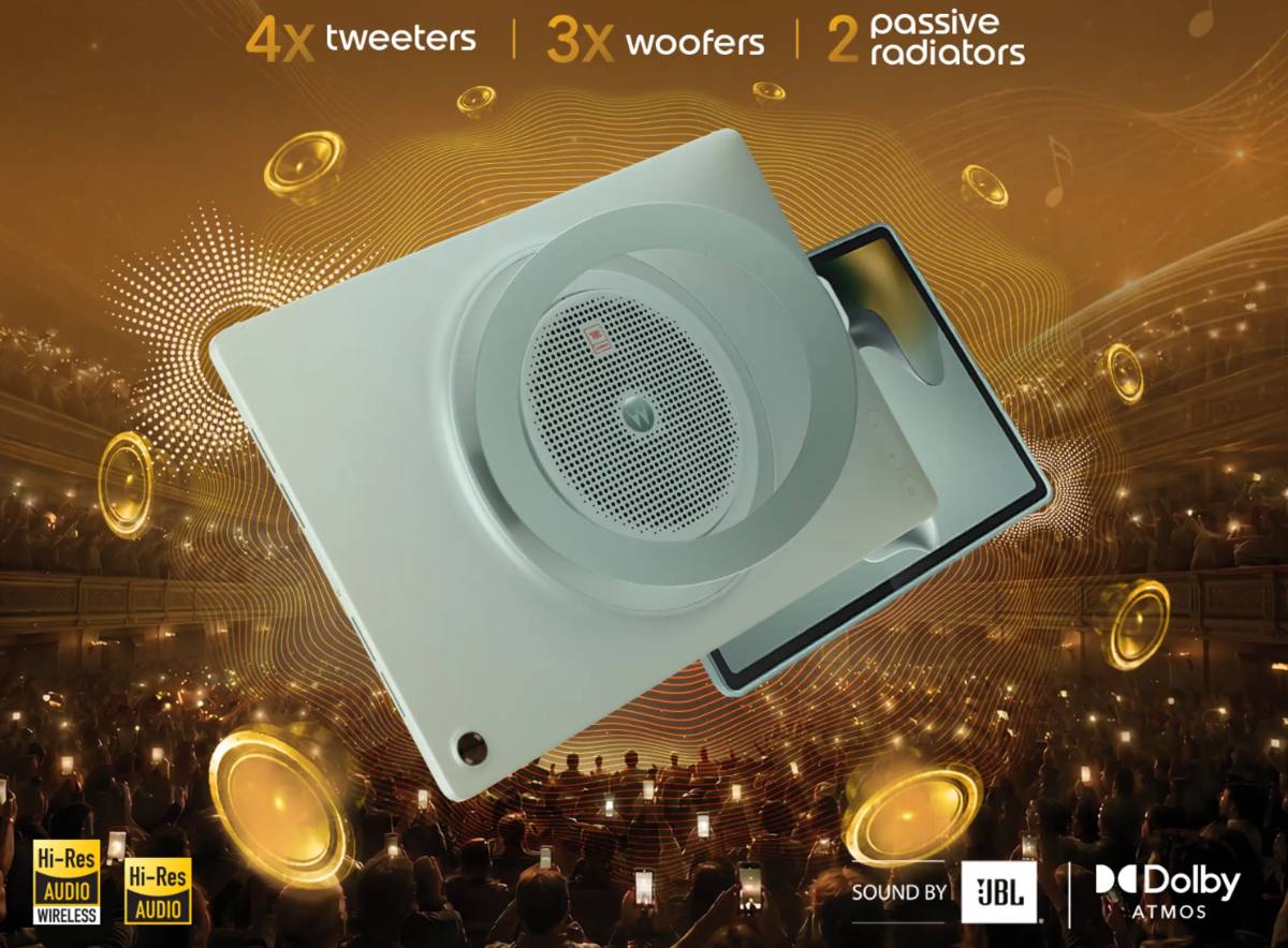 Moto Pad 70 Groove hangrendszere, audio tanúsítások és JBL partnerség