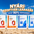Nyári szoftver leárazással most nagyon olcsó a Windows és az Office is