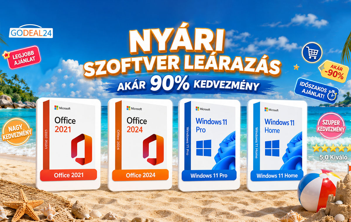 Nyári szoftver leárazással most nagyon olcsó a Windows és az Office is