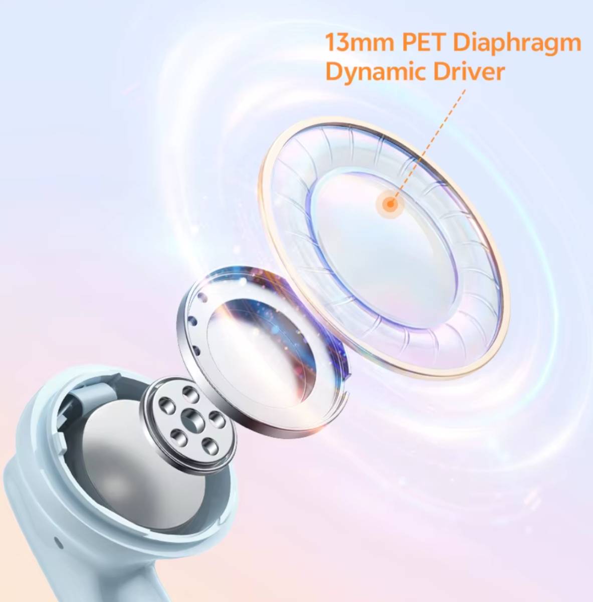 QCY T13 Pro HT23 hangszórójának felépítése