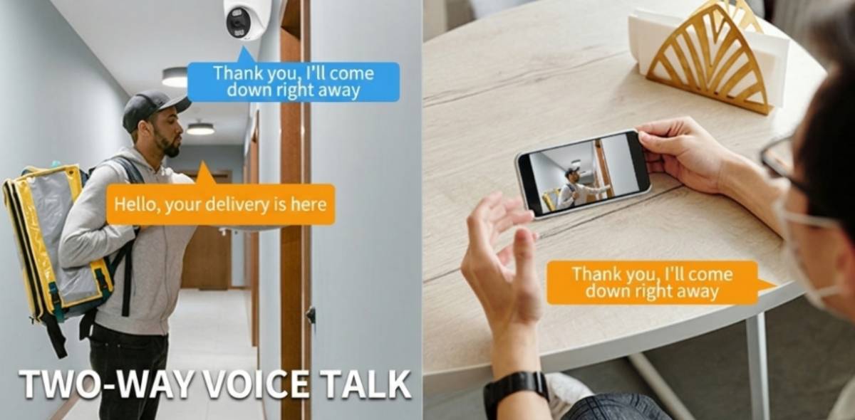 SriHome 5MP PoE NVR kamera kétirányú hangátvitel