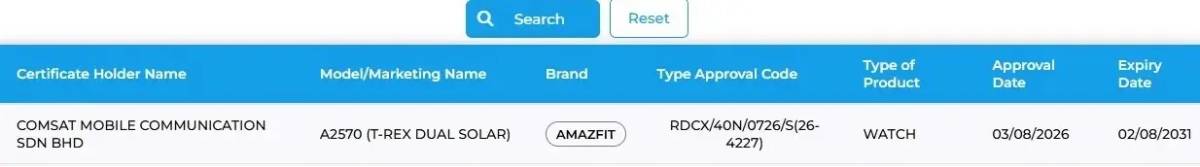 Amazfit T-Rex Dual Solar SIRIM