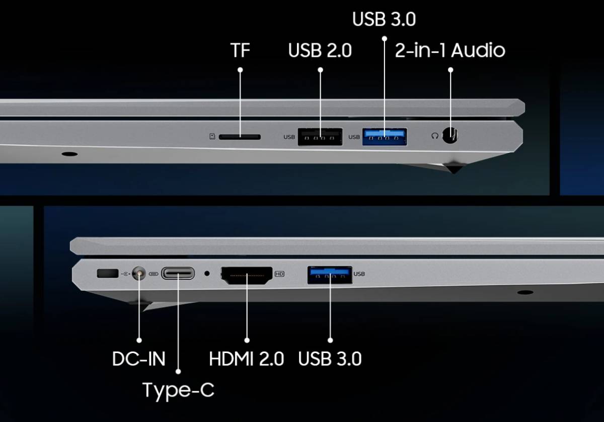Blackview AceBook 8 csatlakozók