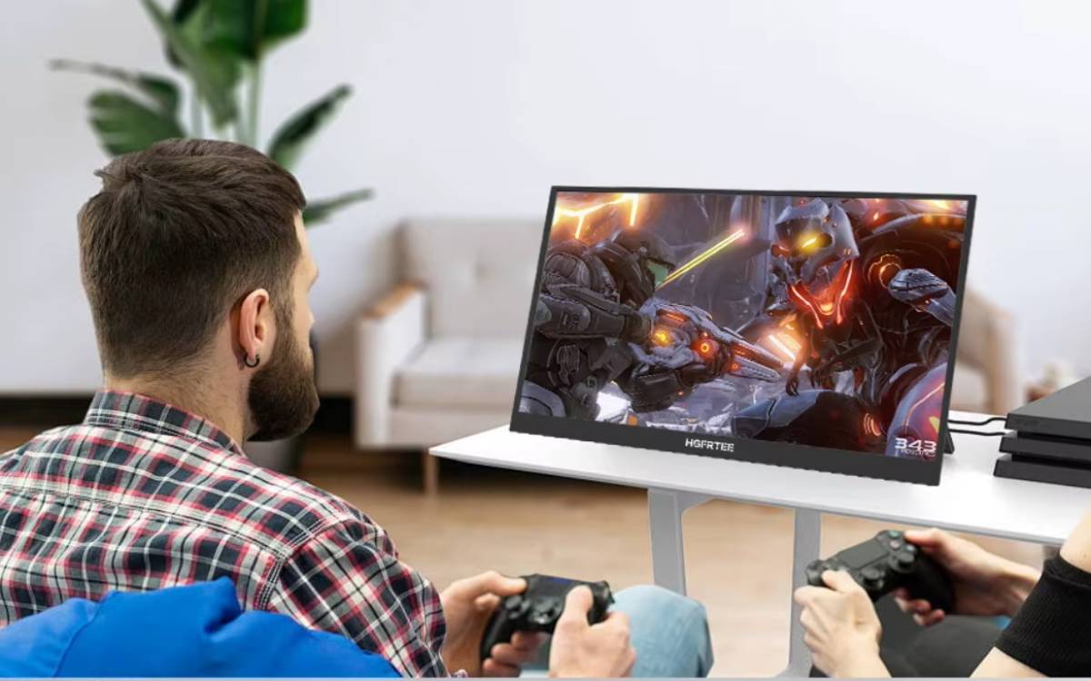 HGFRTEE 16" hordozható érintőkijelzős monitor HDMI