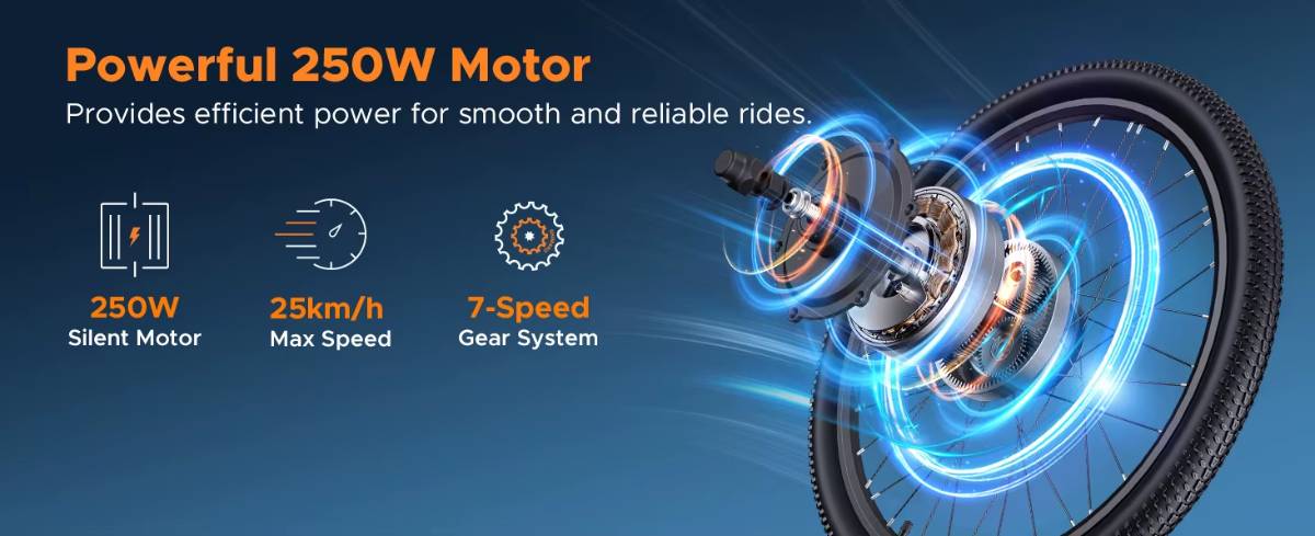 HillMiles MileTrail 1 250 W motor