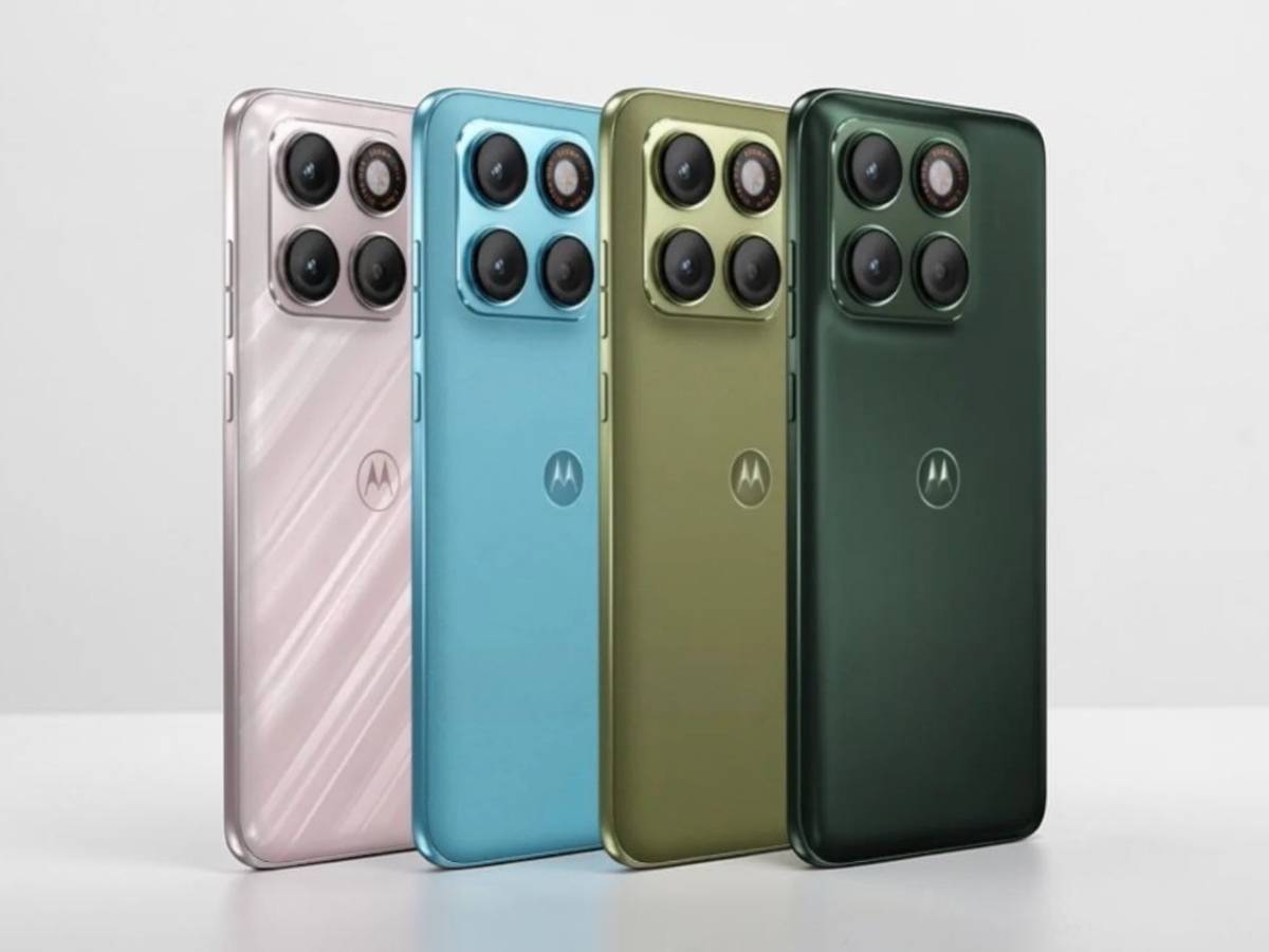 Motorola Edge 70 Neo rózsaszín, kék, terepzöld és sötétzöld színben