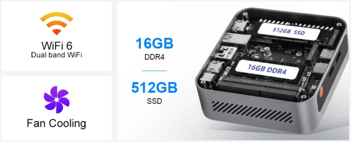 Ninkear M7 Intel Mini PC hardver