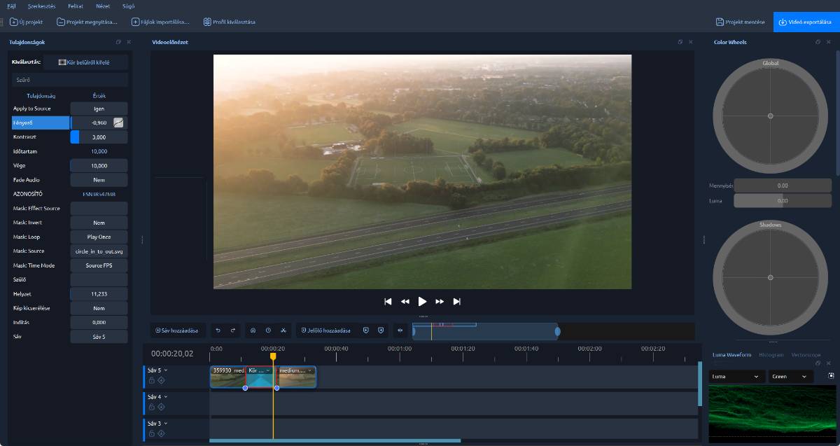 OpenShot color grading
