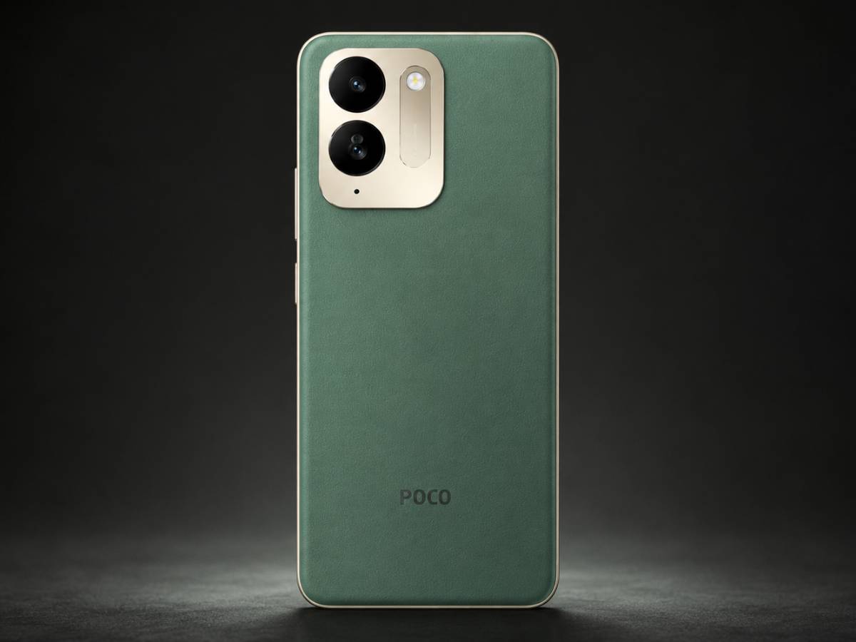 POCO M8x 5G promo kép alapján készült render